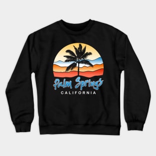 Palm Springs California Sunset Vacation Holiday Crewneck Sweatshirt